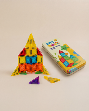 Mini imanes 32 piezas en caja metálica, set de viaje