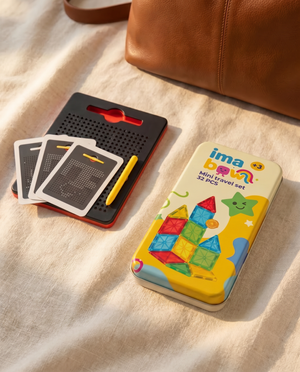 Pack Mini Viajero — Mini imanes 32 + Pizarra magnética