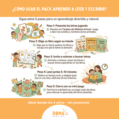 Pack aprendo a leer y a escribir + 2 EBOOKS DE REGALO