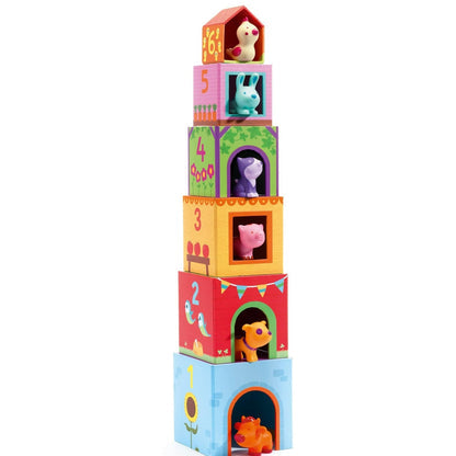 Cubos Apilables Topanifarm (coordinación y juego imaginativo)