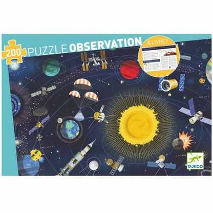Puzzle Observación El espacio con libro - Djeco