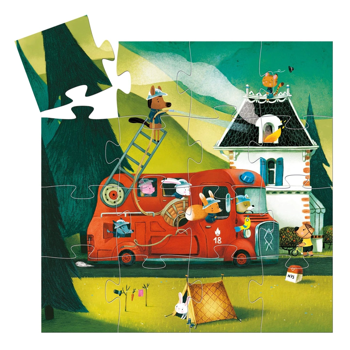 Puzzle Bombero 16 piezas