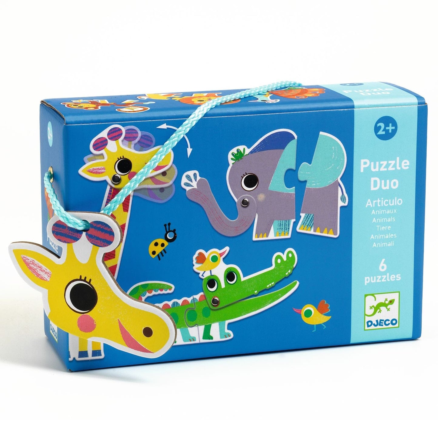 Puzzle duo animales articulados (Fortalece coordinación, atención y reconocer animales)