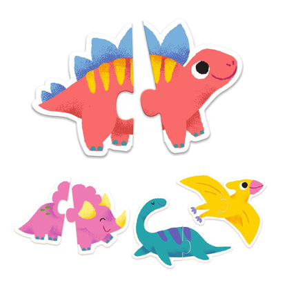 Puzzle duo dinosaurios (Fortalece coordinación y atención, reconocer dinosaurios)