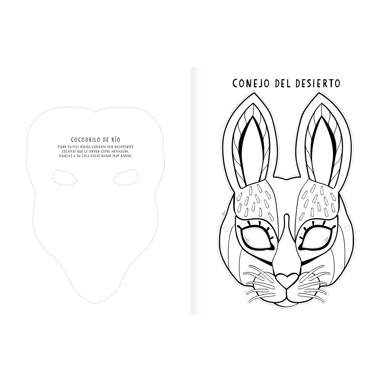 Máscaras Pinta y recorta (Manualidades)