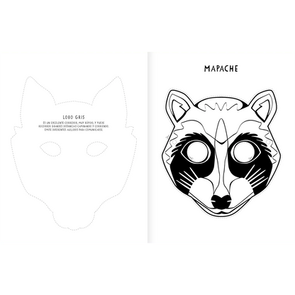 Máscaras Pinta y recorta (Manualidades)