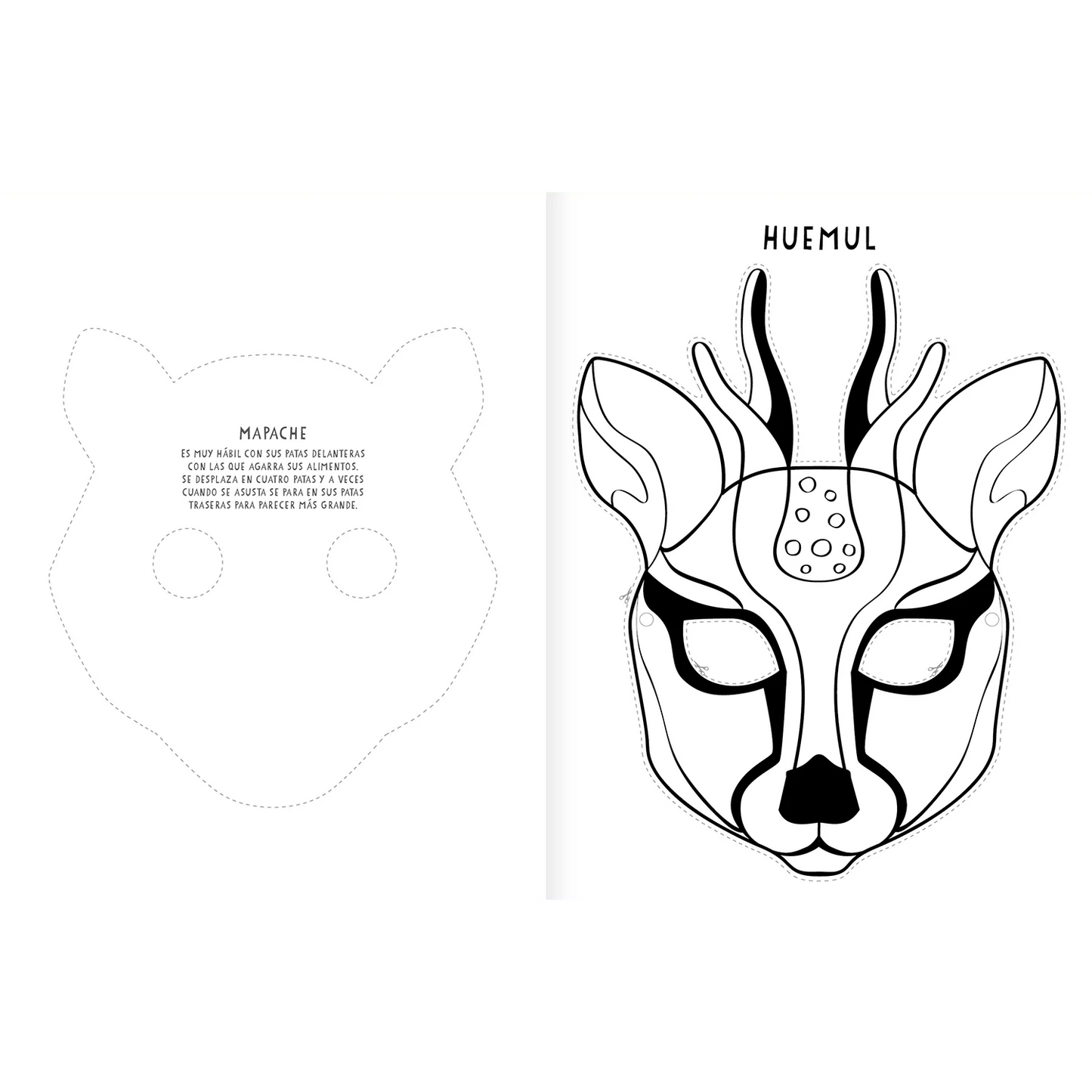 Máscaras Pinta y recorta (Manualidades)