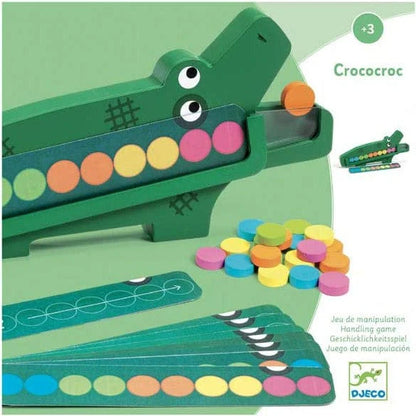 Juego educativo de madera Crococroc (seguir patrones)